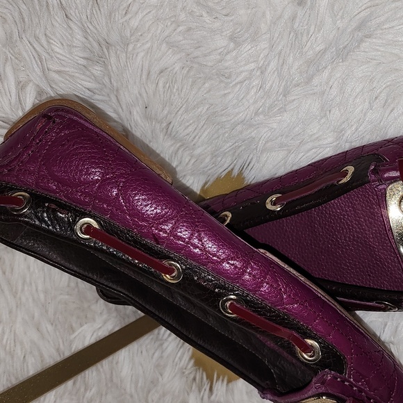 Dior Magenta Cannage Leather Tassel Detail Slip On Loafers - Picture 7 of 9